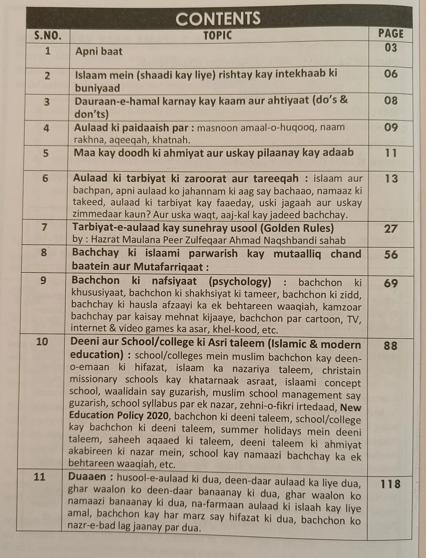 Bachchon Ki Taleem-O-Tarbiyat - alifthebookstore