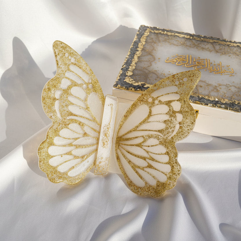 Butterfly Rihal (Premium Resin Quran Stand) alifthebookstore