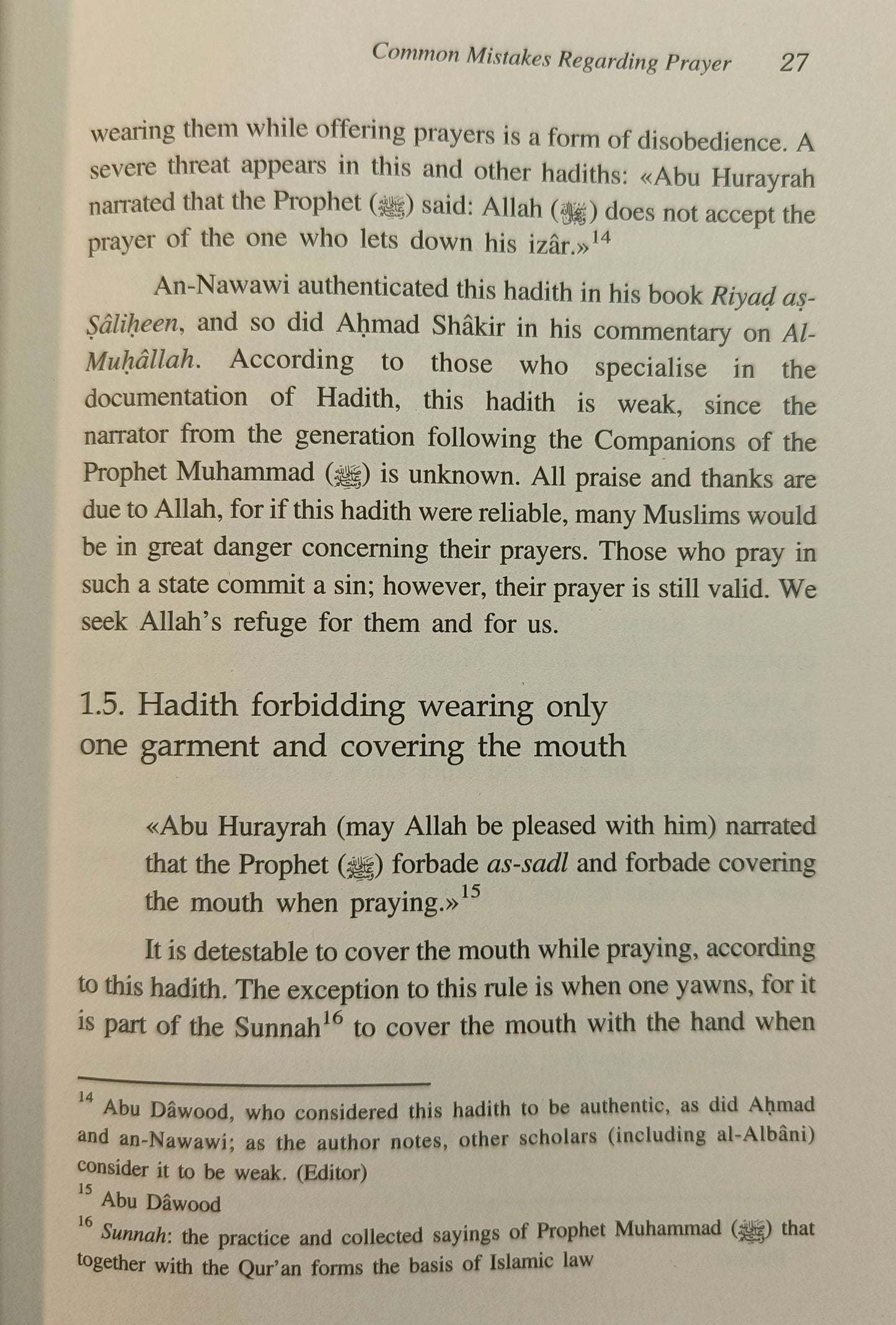 Common Mistakes Regarding Prayer - alifthebookstore