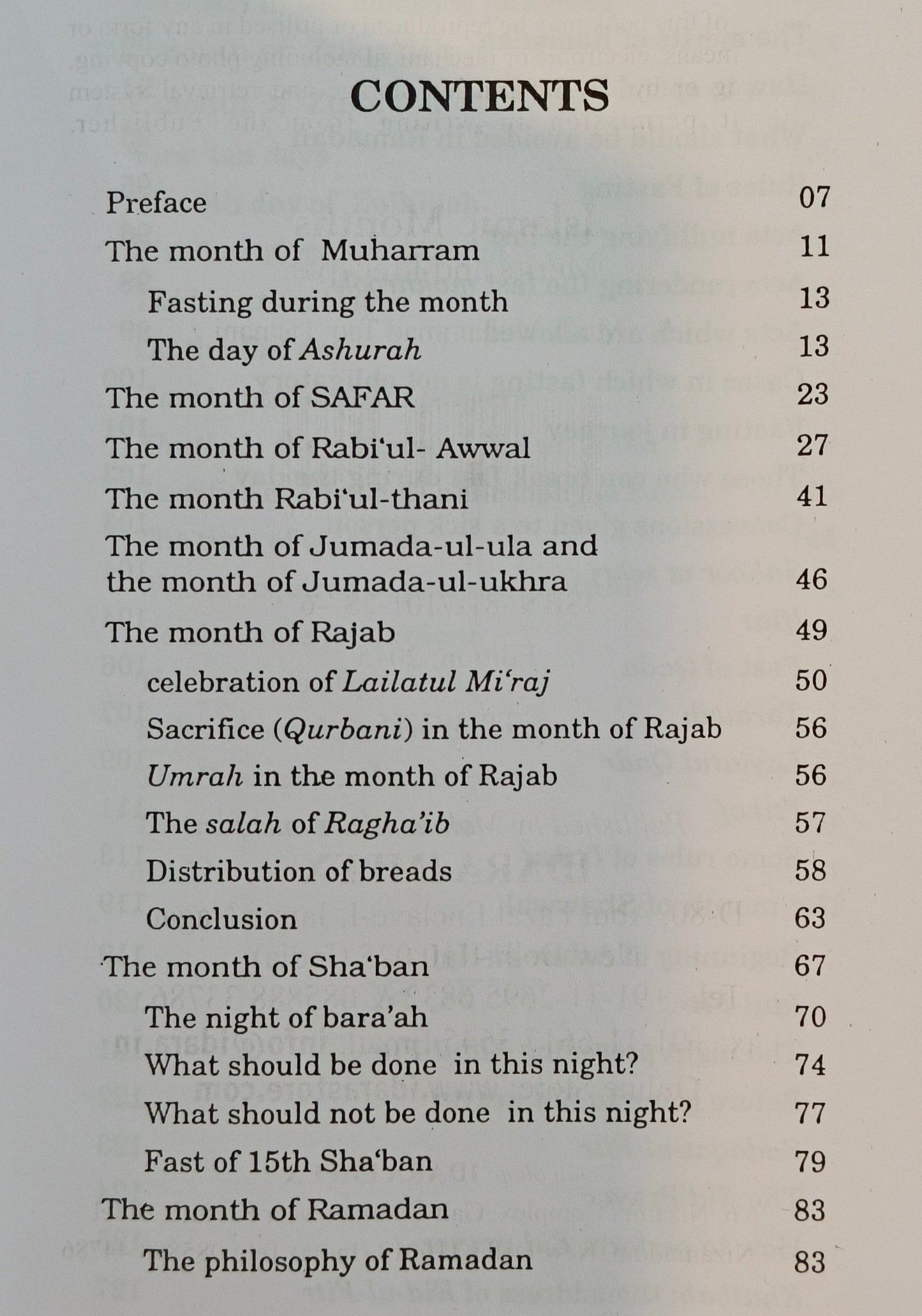 Islamic Months - alifthebookstore