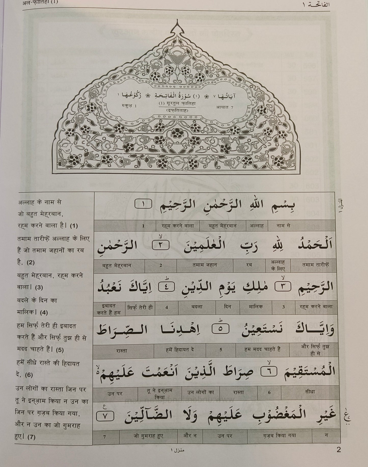 The Glorious Quran (Word To Word Hindi Translation) - alifthebookstore