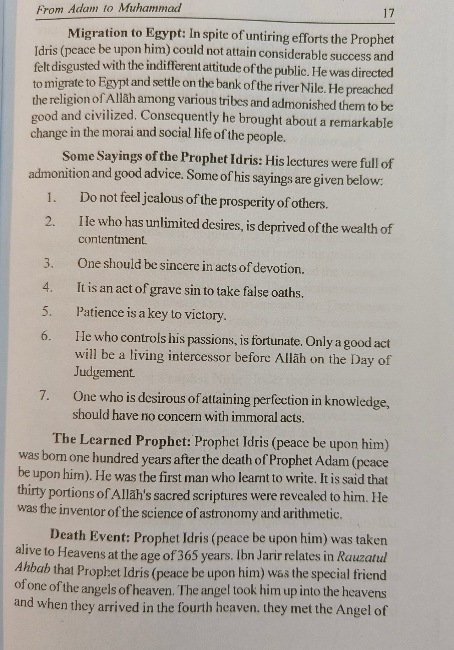 Adam Se Mohammed Tak book in english language