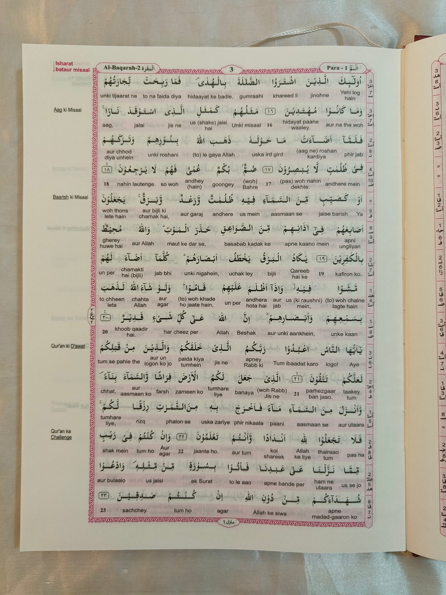 The Glorious Quran (Word To Word Translation in Roman script)-alifthebookstore