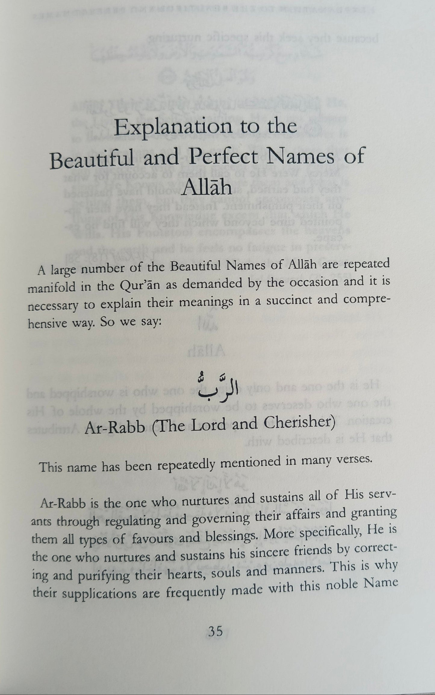 Explanation to the Beautiful and Perfect Names of Allah alifthebookstore