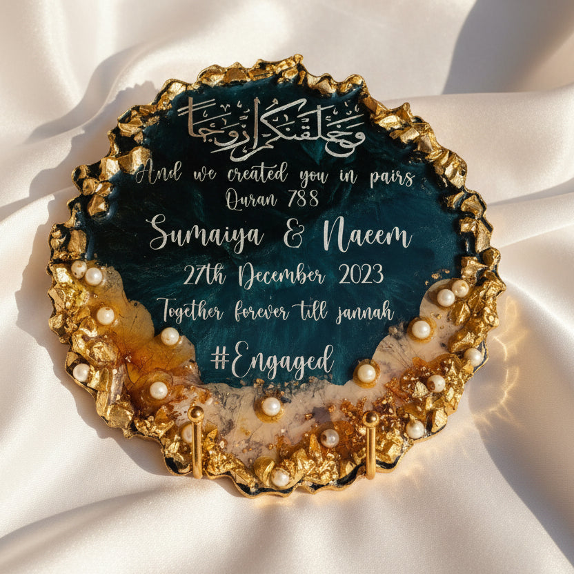8 inches Nikah Nama Resin Krafts