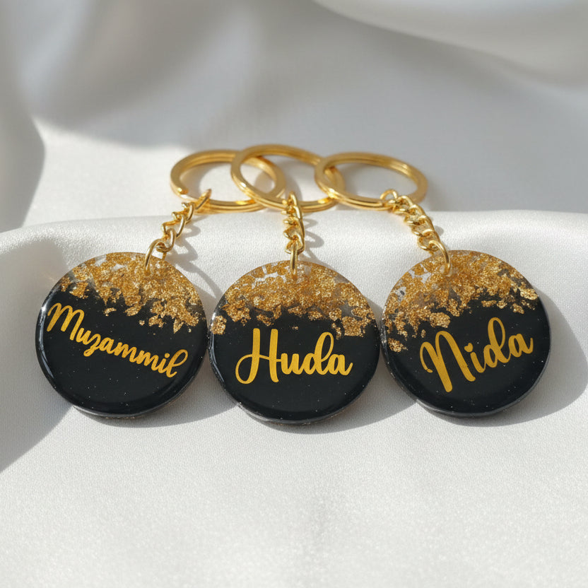 Resin Personalised Name Keychain alifthebookstore