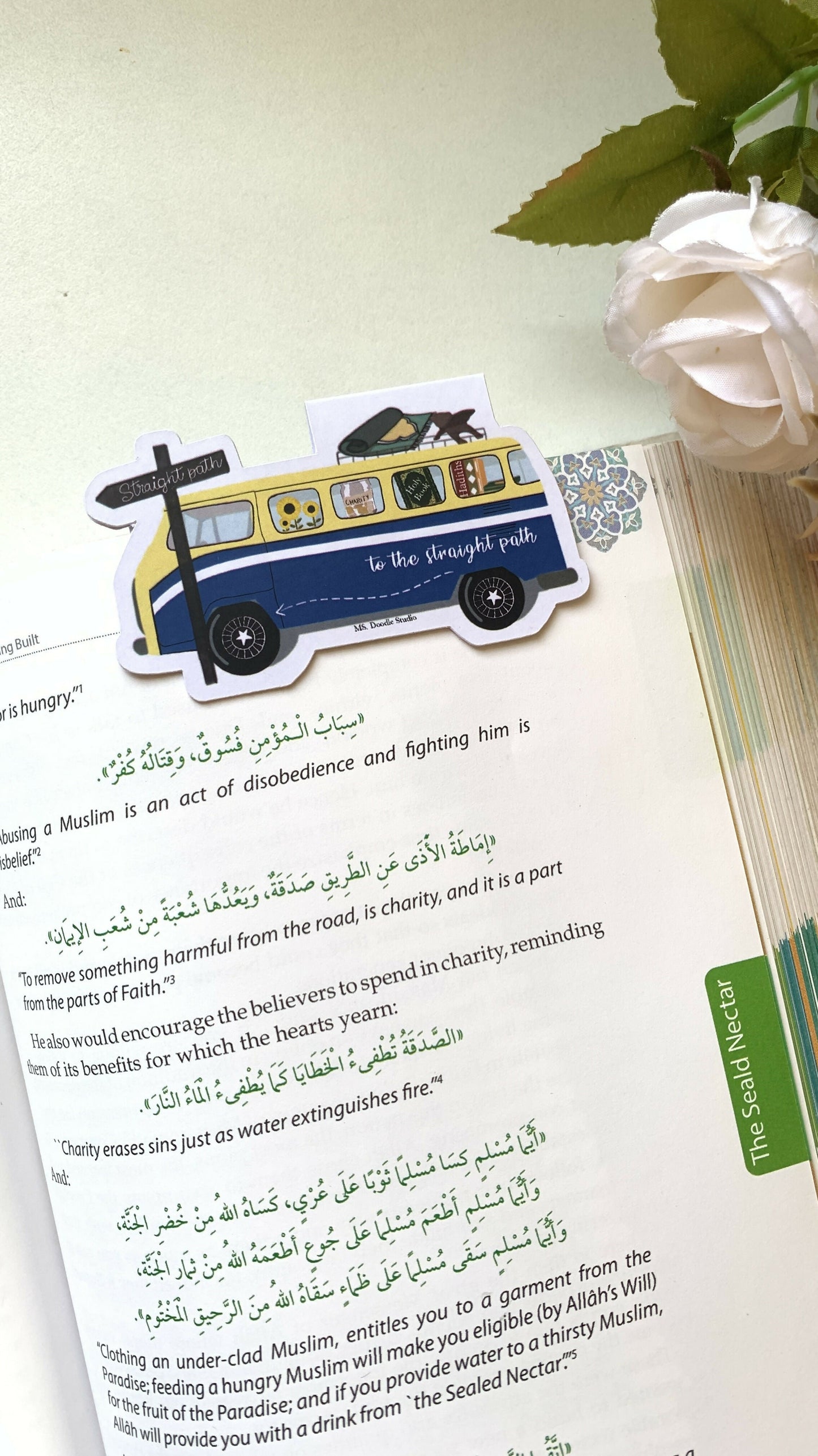 Magnetic bookmarks with Quran Verses and Quotes(set of three designs) MS Doodle studio