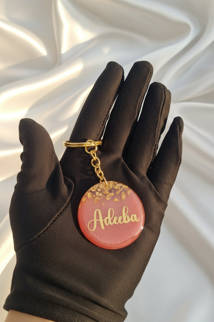 Resin Personalised Name Keychain alifthebookstore