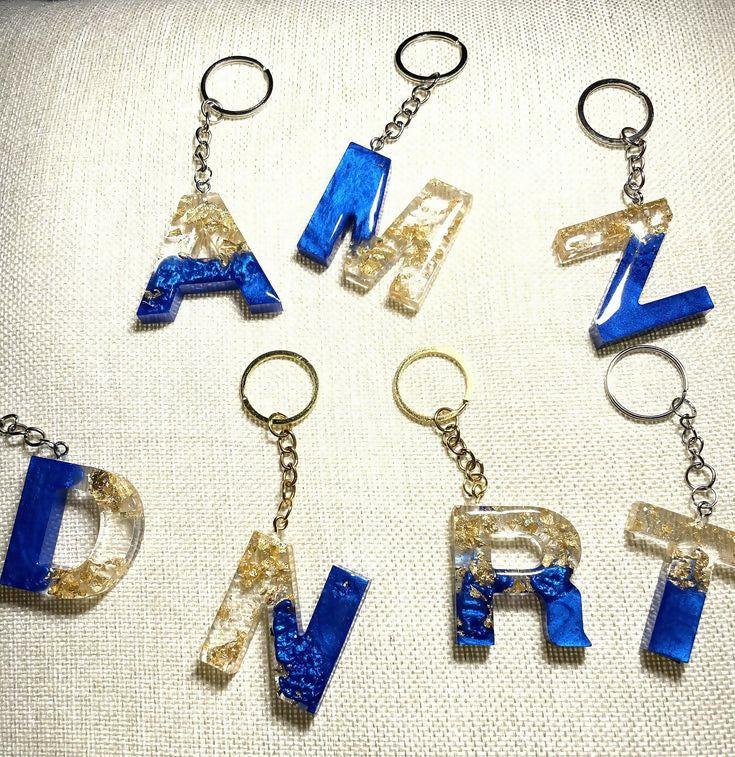 Alphabet keychain Resin Krafts