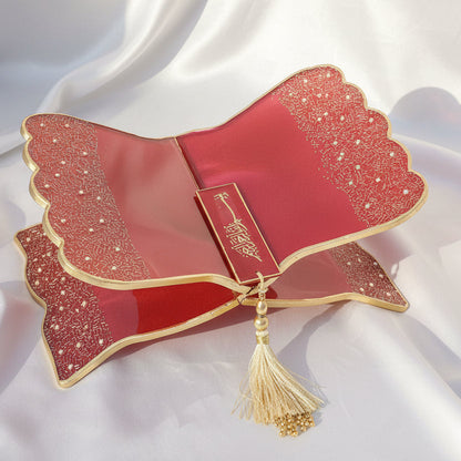 Maroon Sequence Resin Quran Hamper alifthebookstore