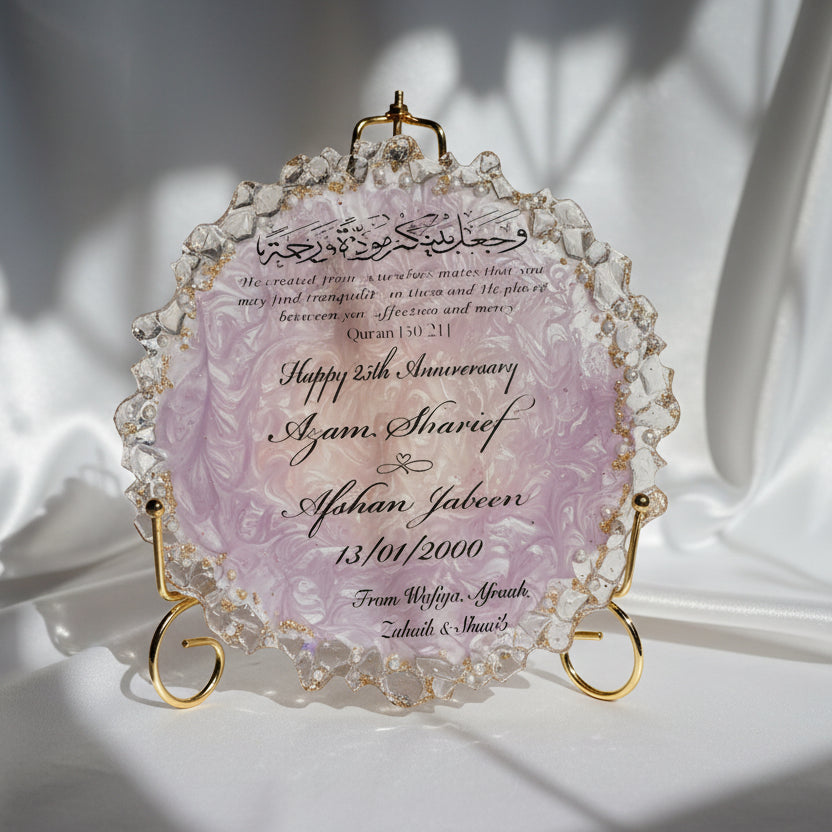 8 inches Nikah Nama Resin Krafts