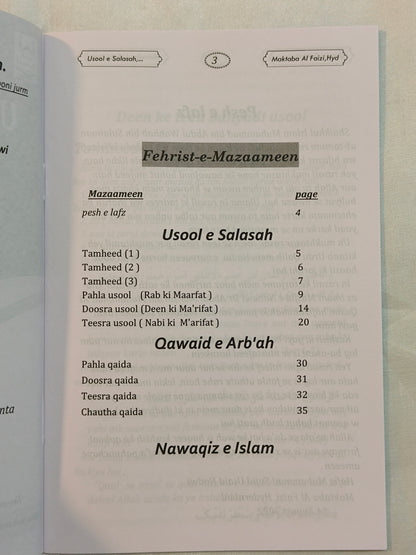 Usool e Salasah Qawaid e Arbaah Aur Nawaqiz E Islaam ~ Roman - alifthebookstore