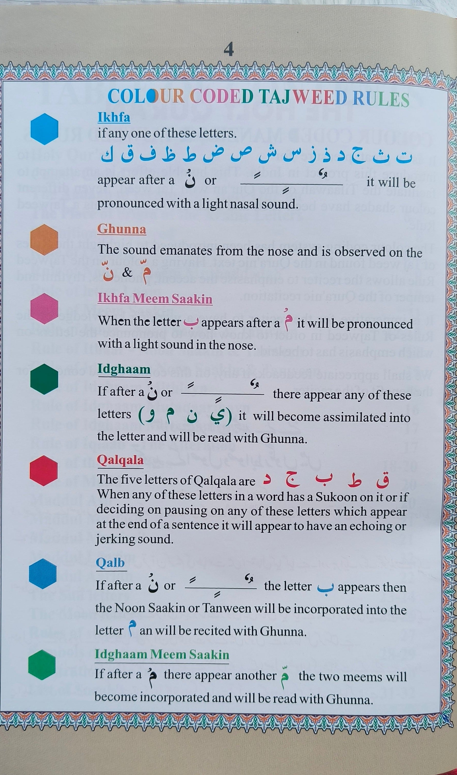 The Holy Quran (English Colour Coded Tajweed Rules) - alifthebookstore