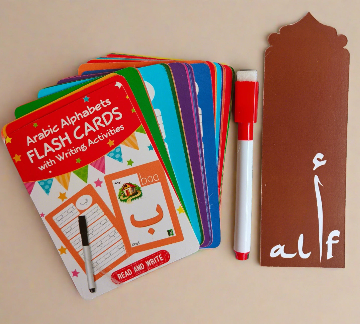 ARABIC ALPHABETS FLASH CARDS WITH WRITING ACTIVITIES - alifthebookstore