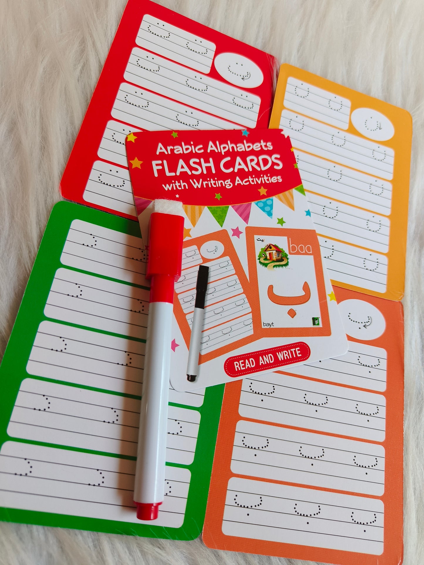 ARABIC ALPHABETS FLASH CARDS WITH WRITING ACTIVITIES - alifthebookstore