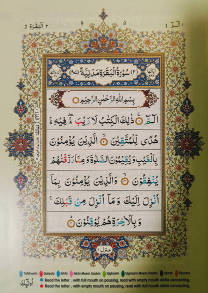 The Holy Quran Colour Coded Tajweed Rules(15 Lines) alifthebookstore