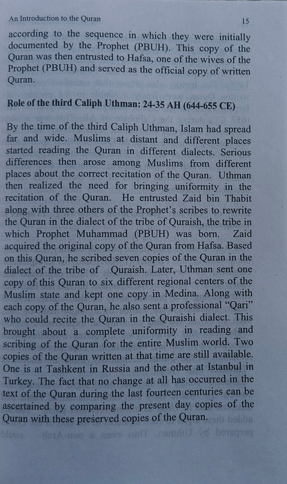 An Introduction to the Quran alifthebookstore