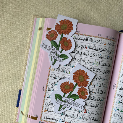 Dhikr Floral Magnetic Bookmark (set of two designs) MS Doodle studio
