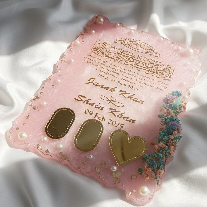 Personalised Resin Nikah Thumb Frame alifthebookstore