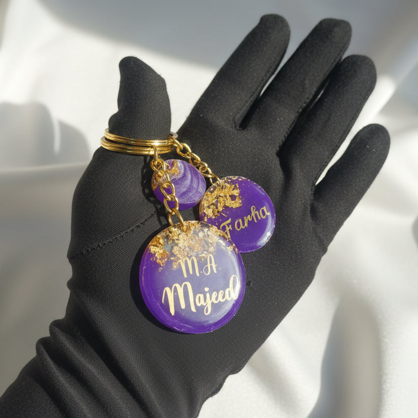 Resin Personalised Name Keychain alifthebookstore