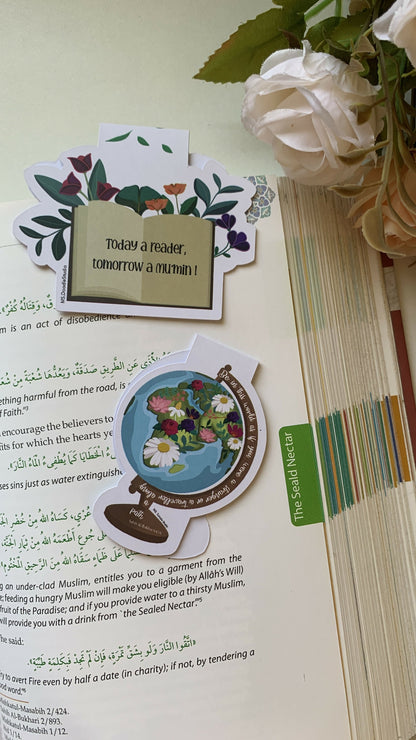 Magnetic bookmarks with Quran Verses and Quotes(set of three designs) MS Doodle studio