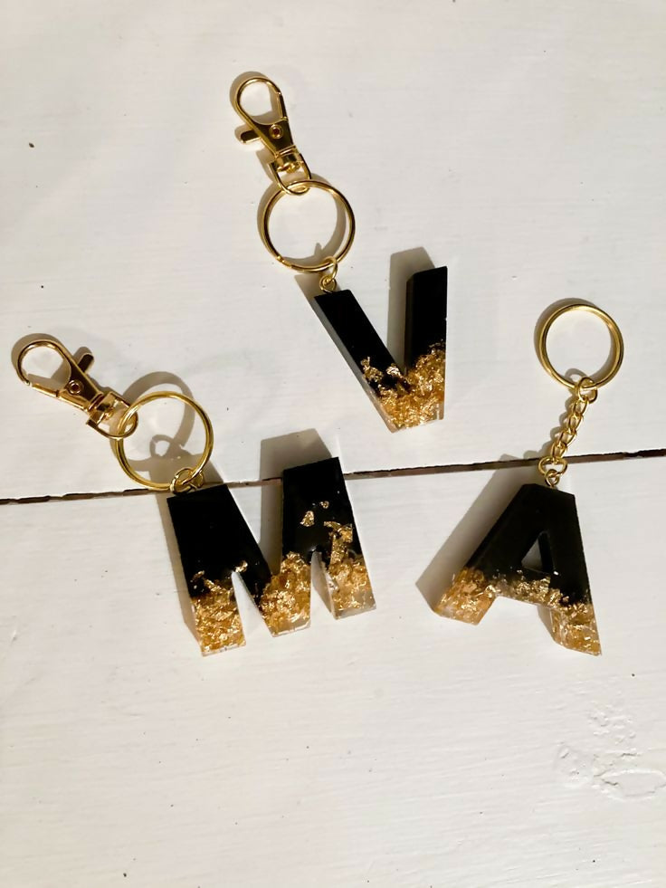 Resin Alphabet keychain alifthebookstore