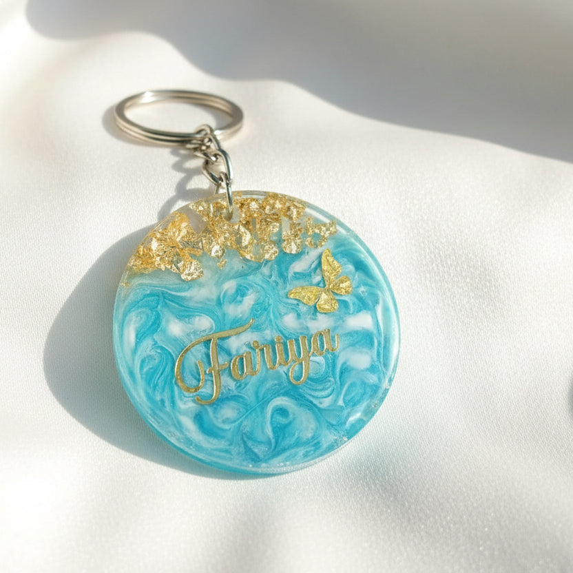 Resin Personalised Name Keychain alifthebookstore