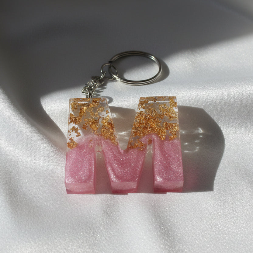 Alphabet keychain Resin Krafts