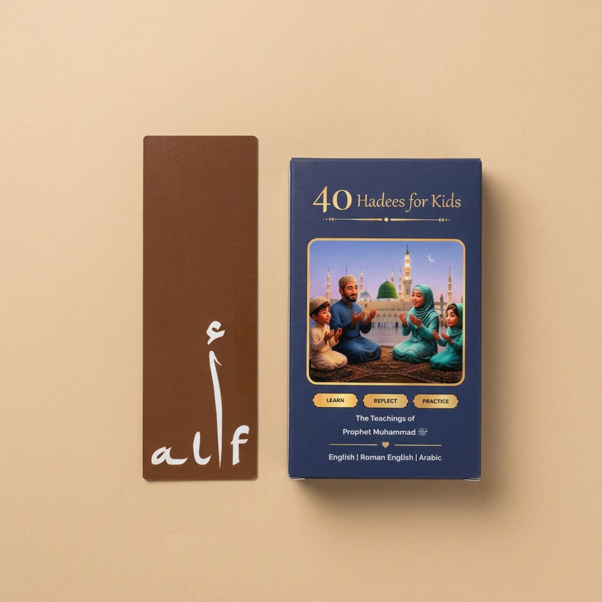 40 Hadees Cards for Kids(Roman Script) alifthebookstore