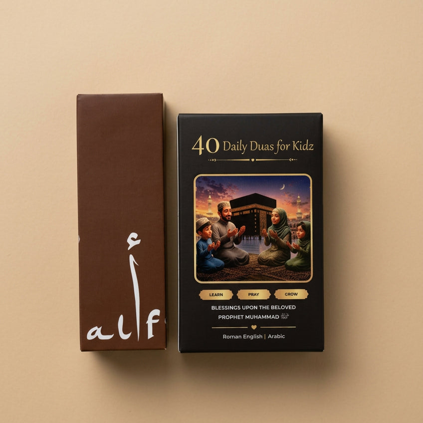 40 Daily Duas Cards for Kids(Roman Script) alifthebookstore