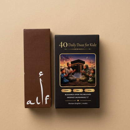 40 Daily Duas Cards for Kids(Roman Script) alifthebookstore