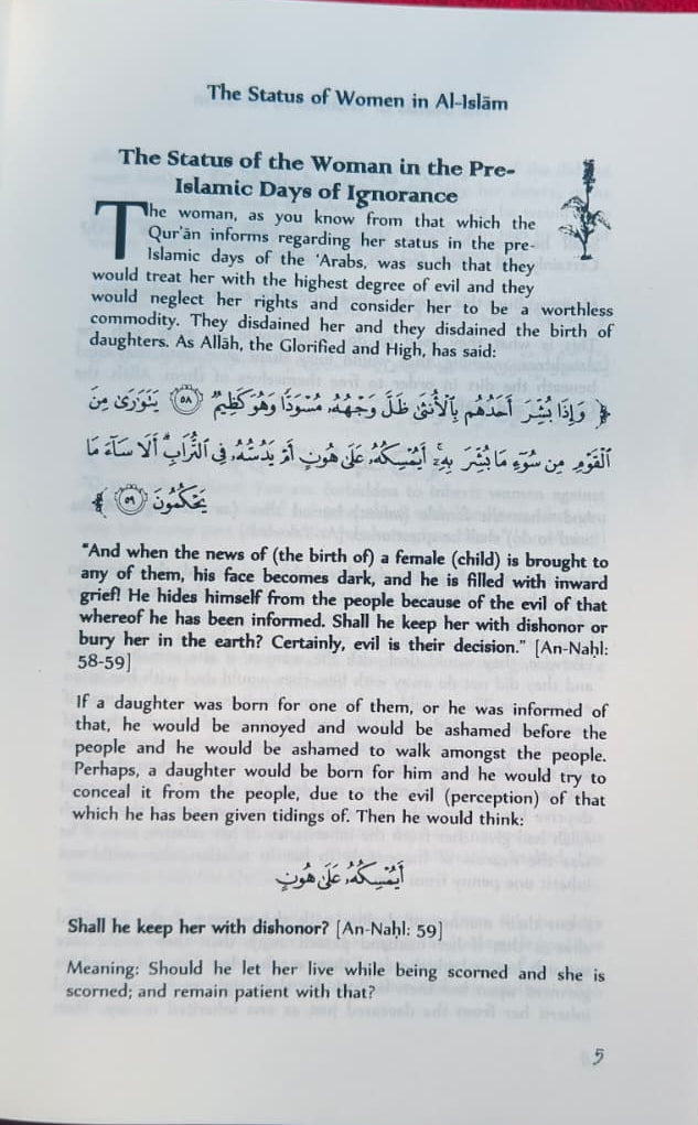 The Status of the Women in Islam alifthebookstore