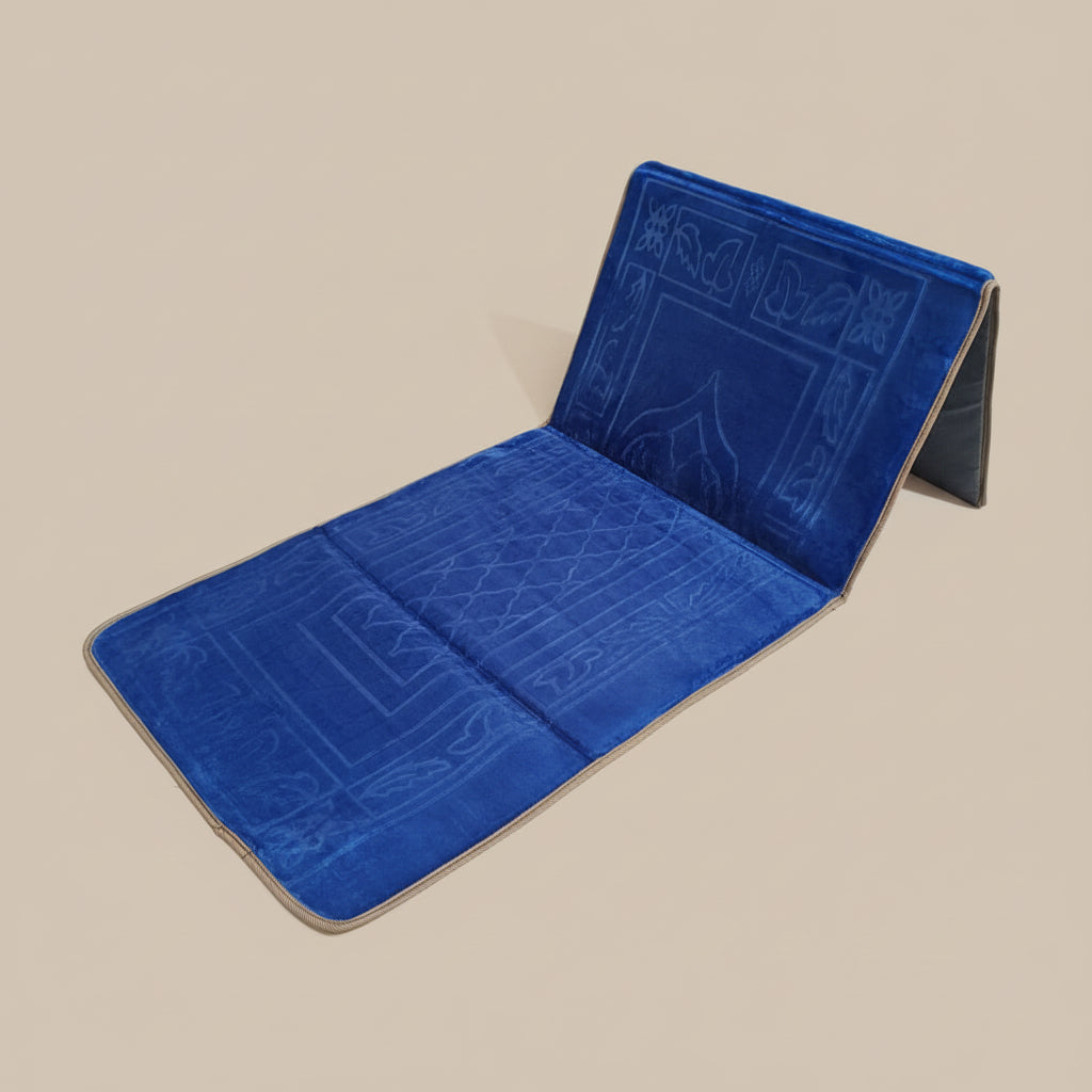 Premium Foldable Prayer Mat with Backrest alifthebookstore