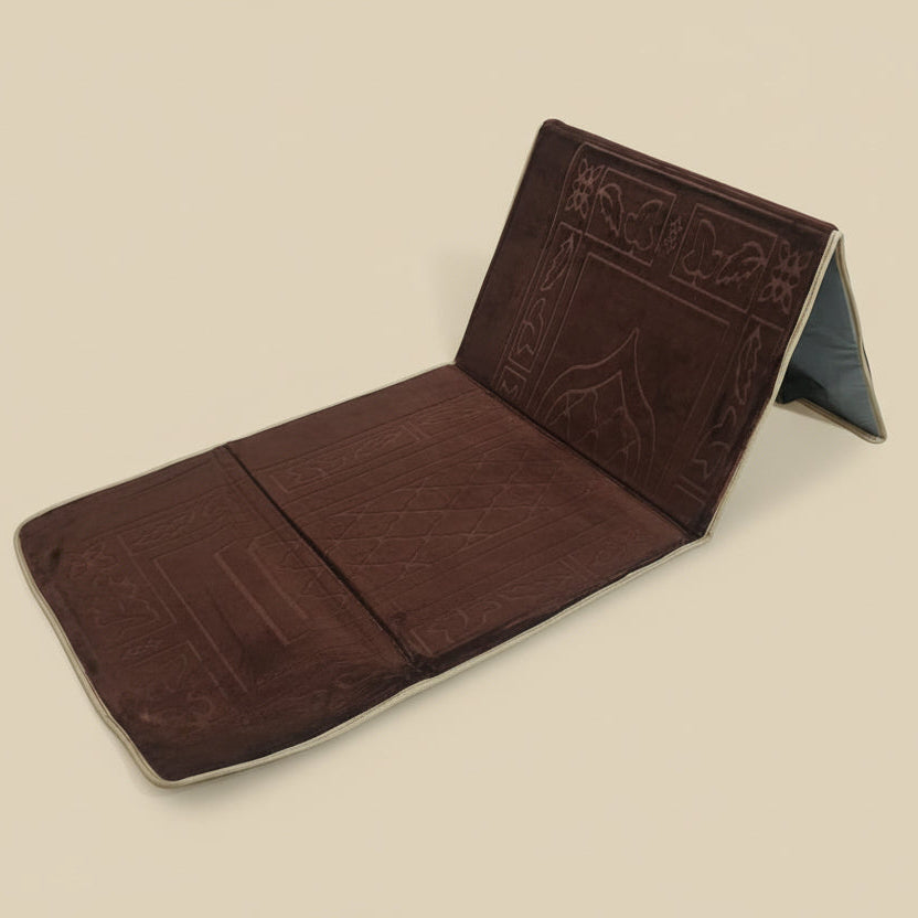 Premium Foldable Prayer Mat with Backrest alifthebookstore