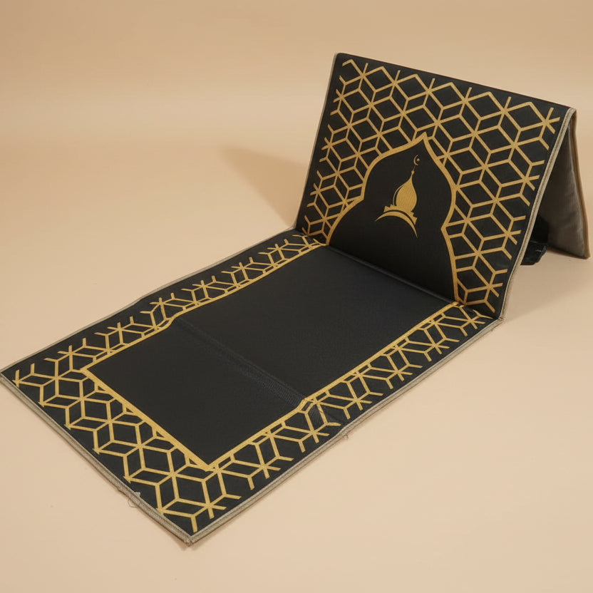 Premium Foldable Prayer Mat with Backrest alifthebookstore