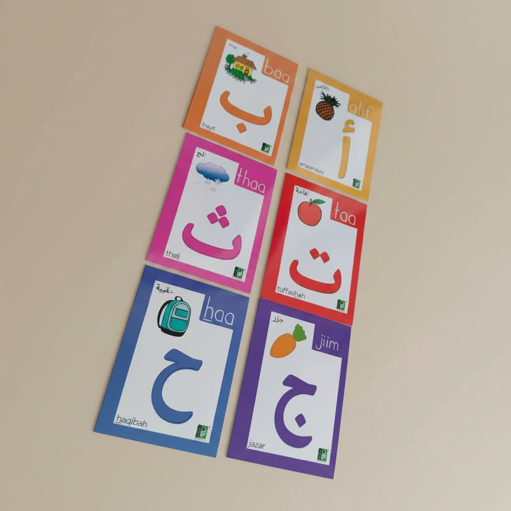 Arabic alphabets Flash Cards with English Pronunciation alifthebookstore