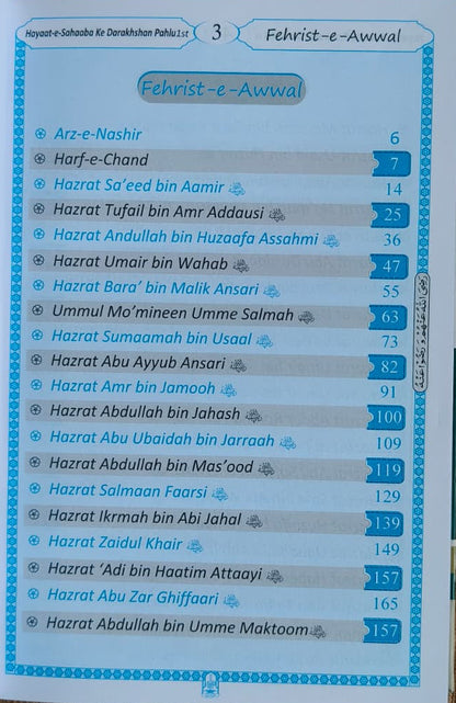Hayaat e Sahaba ke Darakhshan Pahlu (Roman Script) alifthebookstore