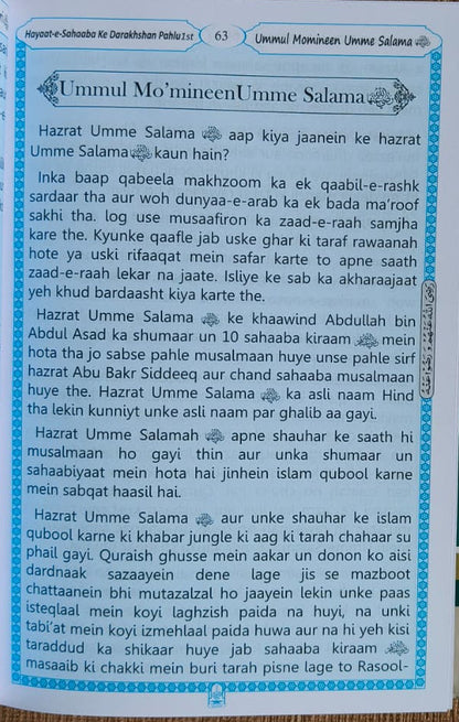 Hayaat e Sahaba ke Darakhshan Pahlu (Roman Script) alifthebookstore