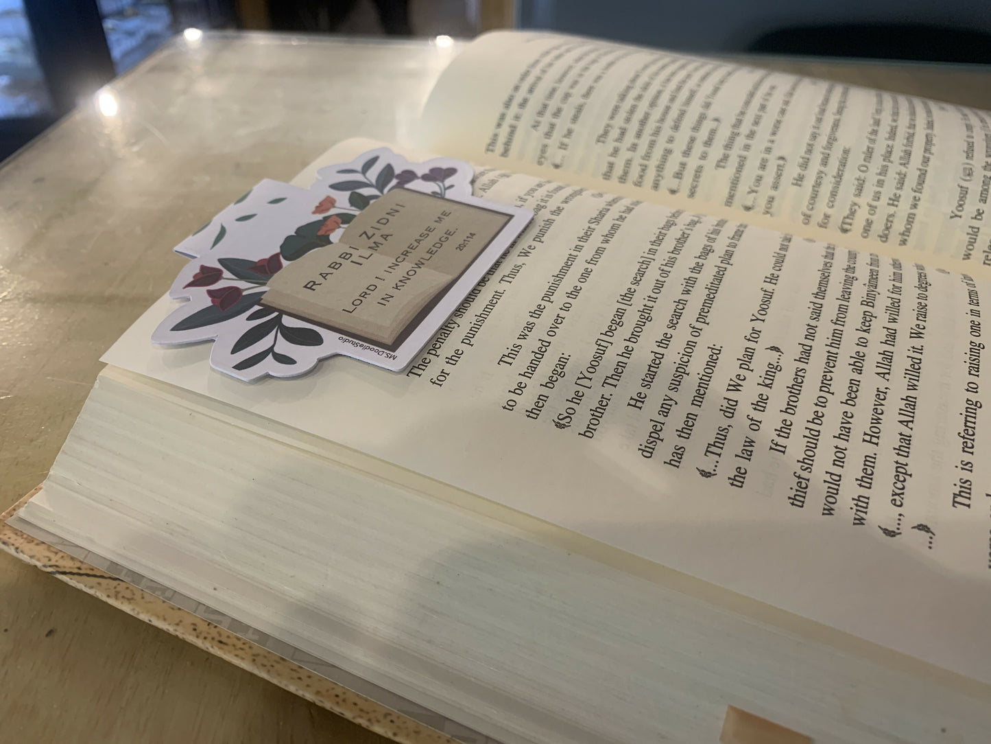 Pencil and book set Magnetic bookmarks with Islamic quotes MS Doodle studio