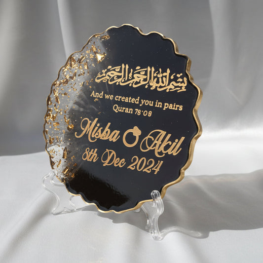 5 inches Nikah plate Resin Krafts