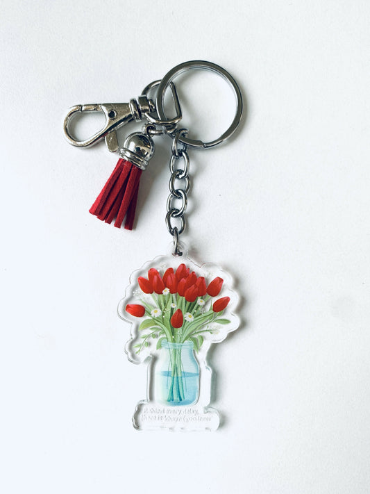 Behind every delay there is Khayr Acrylic Keychain MS Doodle studio