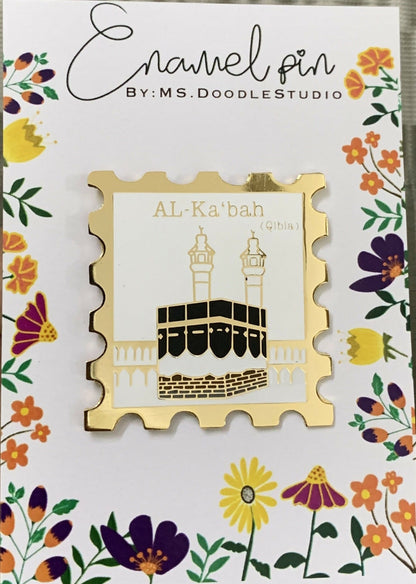 Kaabah Enamel (Brass) Pin/ brooch MS Doodle studio