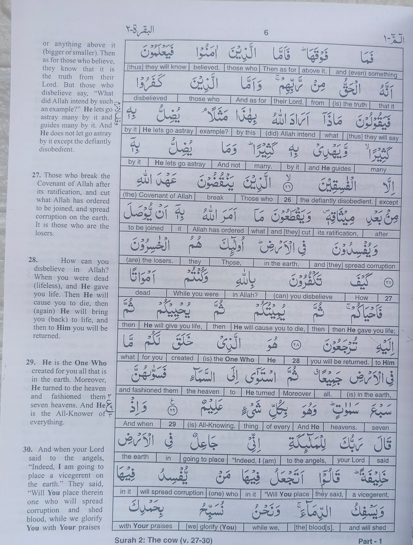 The Glorious Quran (Word To Word English Translation) alifthebookstore