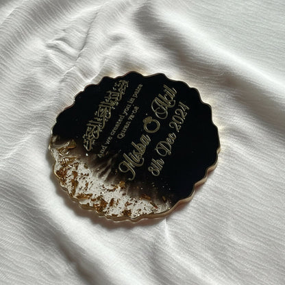 Personlised Resin Nikah Plate alifthebookstore