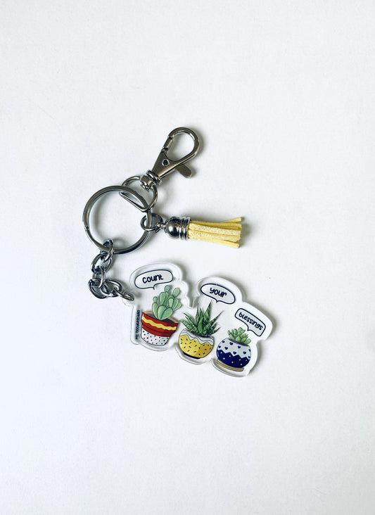 Count Your Blessings Islamic Acrylic Keychains MS Doodle studio