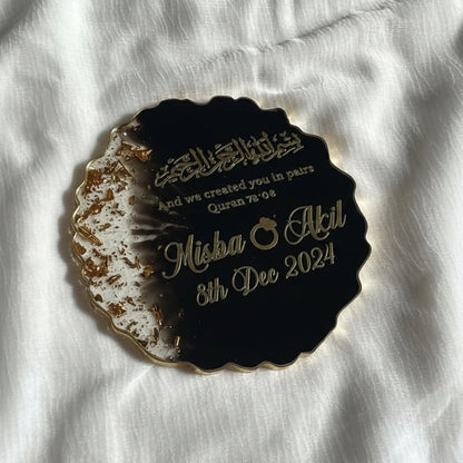 5 inches Nikah plate Resin Krafts