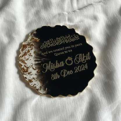 Personlised Resin Nikah Plate alifthebookstore